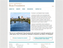 Tablet Screenshot of beanfoundation.org